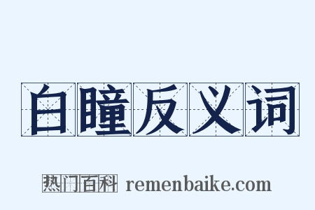白瞳反义词是什么意思的图片